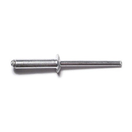 Midwest Fastener Blind Rivet, Dome Head, 5/32 in Dia., 11/16 in L, Aluminum Body, 25 PK 36271